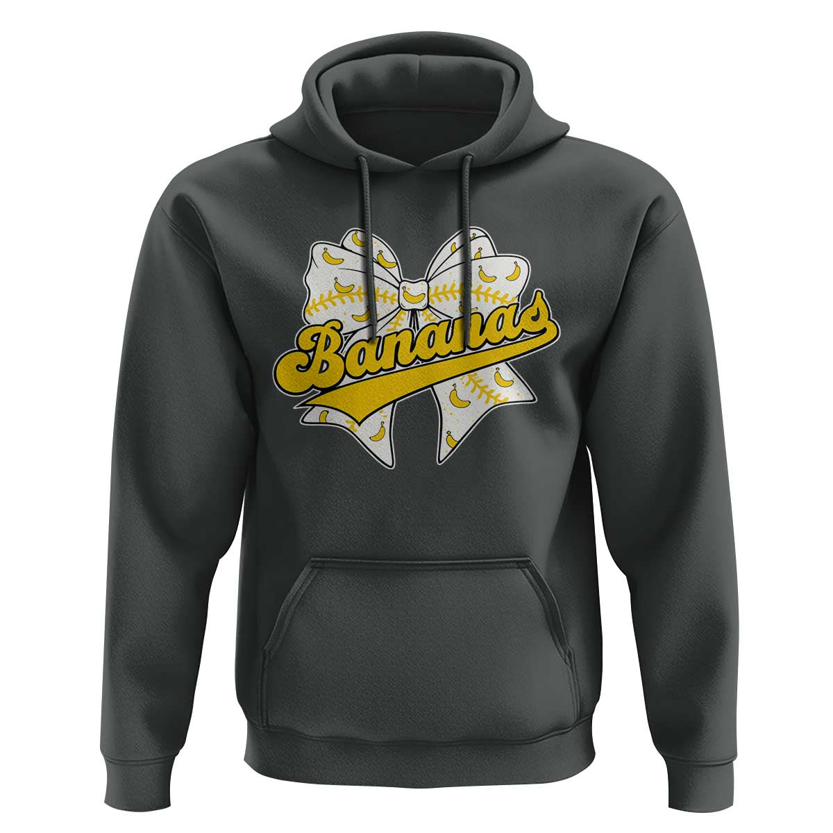 Bananas Coquette Bow Hoodie Retro Throwback Popular Fruit Humor Banana Classic