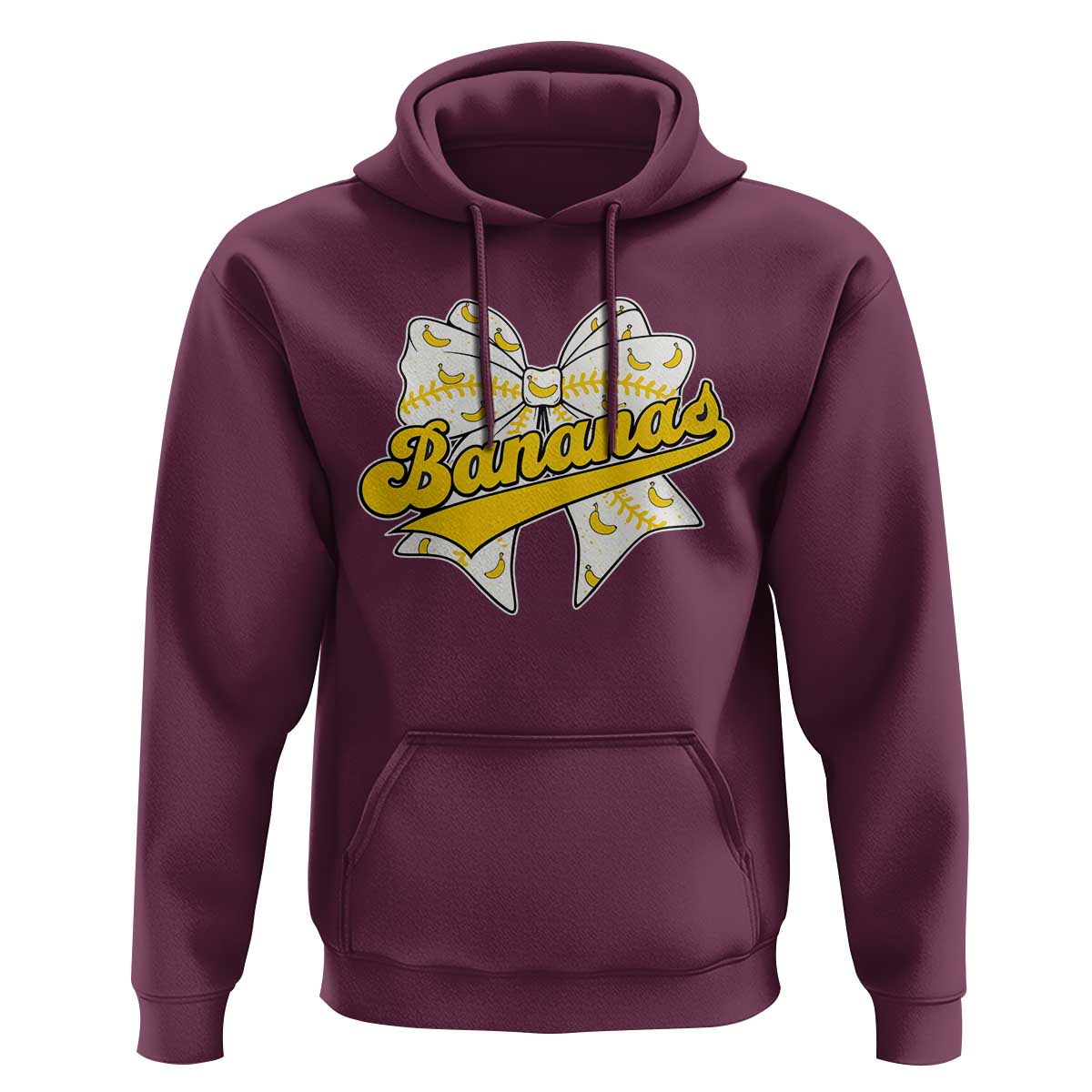Bananas Coquette Bow Hoodie Retro Throwback Popular Fruit Humor Banana Classic