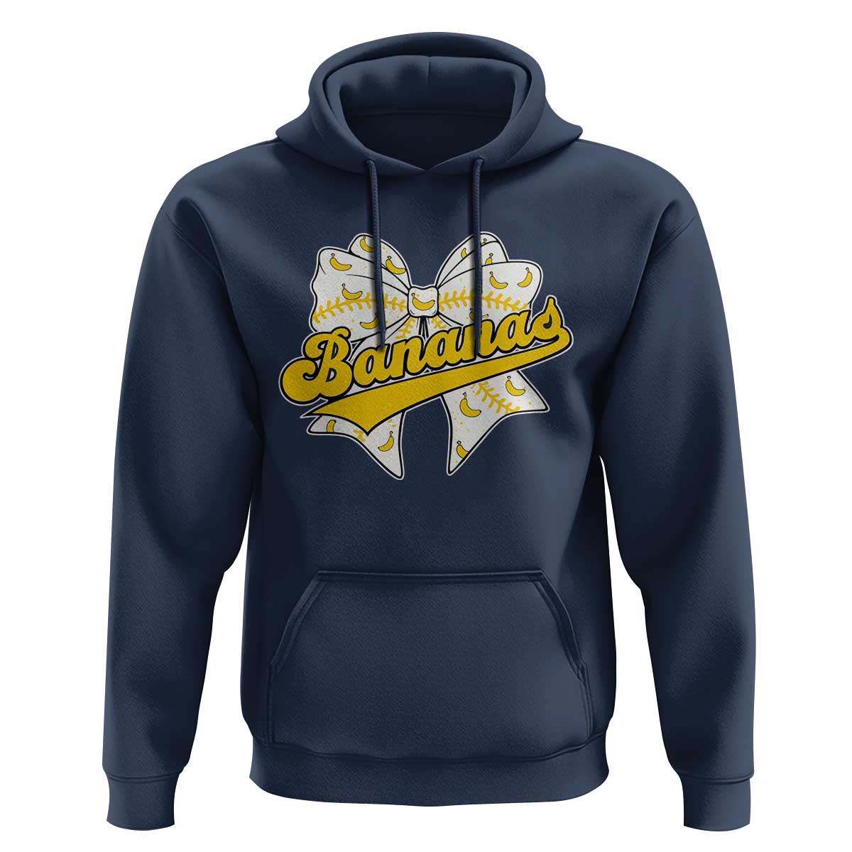 Bananas Coquette Bow Hoodie Retro Throwback Popular Fruit Humor Banana Classic