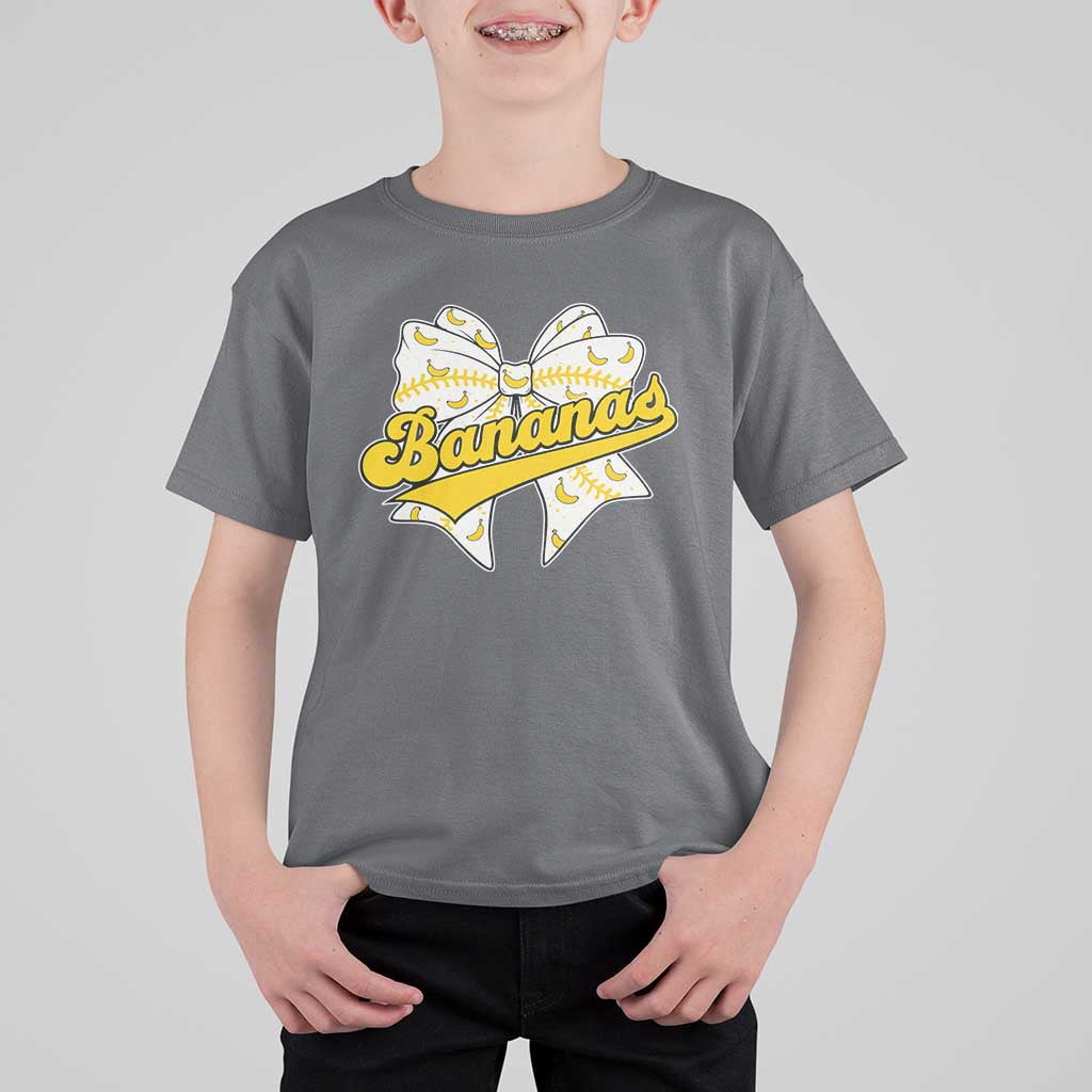 Bananas Coquette Bow T Shirt For Kid Retro Throwback Popular Fruit Humor Banana Classic
