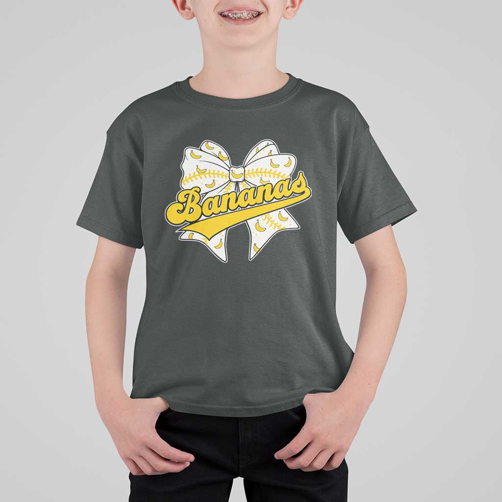 Bananas Coquette Bow T Shirt For Kid Retro Throwback Popular Fruit Humor Banana Classic