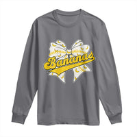 Bananas Coquette Bow Long Sleeve Shirt Retro Throwback Popular Fruit Humor Banana Classic