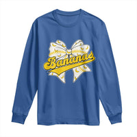 Bananas Coquette Bow Long Sleeve Shirt Retro Throwback Popular Fruit Humor Banana Classic