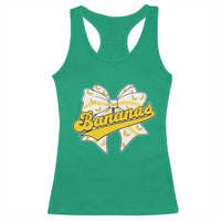 Bananas Coquette Bow Racerback Tank Top Retro Throwback Popular Fruit Humor Banana Classic