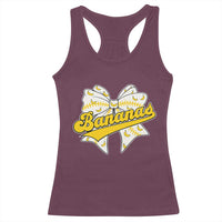 Bananas Coquette Bow Racerback Tank Top Retro Throwback Popular Fruit Humor Banana Classic