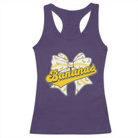 Bananas Coquette Bow Racerback Tank Top Retro Throwback Popular Fruit Humor Banana Classic
