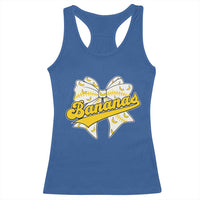 Bananas Coquette Bow Racerback Tank Top Retro Throwback Popular Fruit Humor Banana Classic