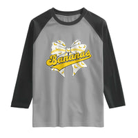 Bananas Coquette Bow Raglan Shirt Retro Throwback Popular Fruit Humor Banana Classic