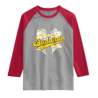 Bananas Coquette Bow Raglan Shirt Retro Throwback Popular Fruit Humor Banana Classic