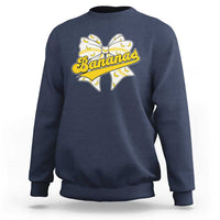 Bananas Coquette Bow Sweatshirt Retro Throwback Popular Fruit Humor Banana Classic