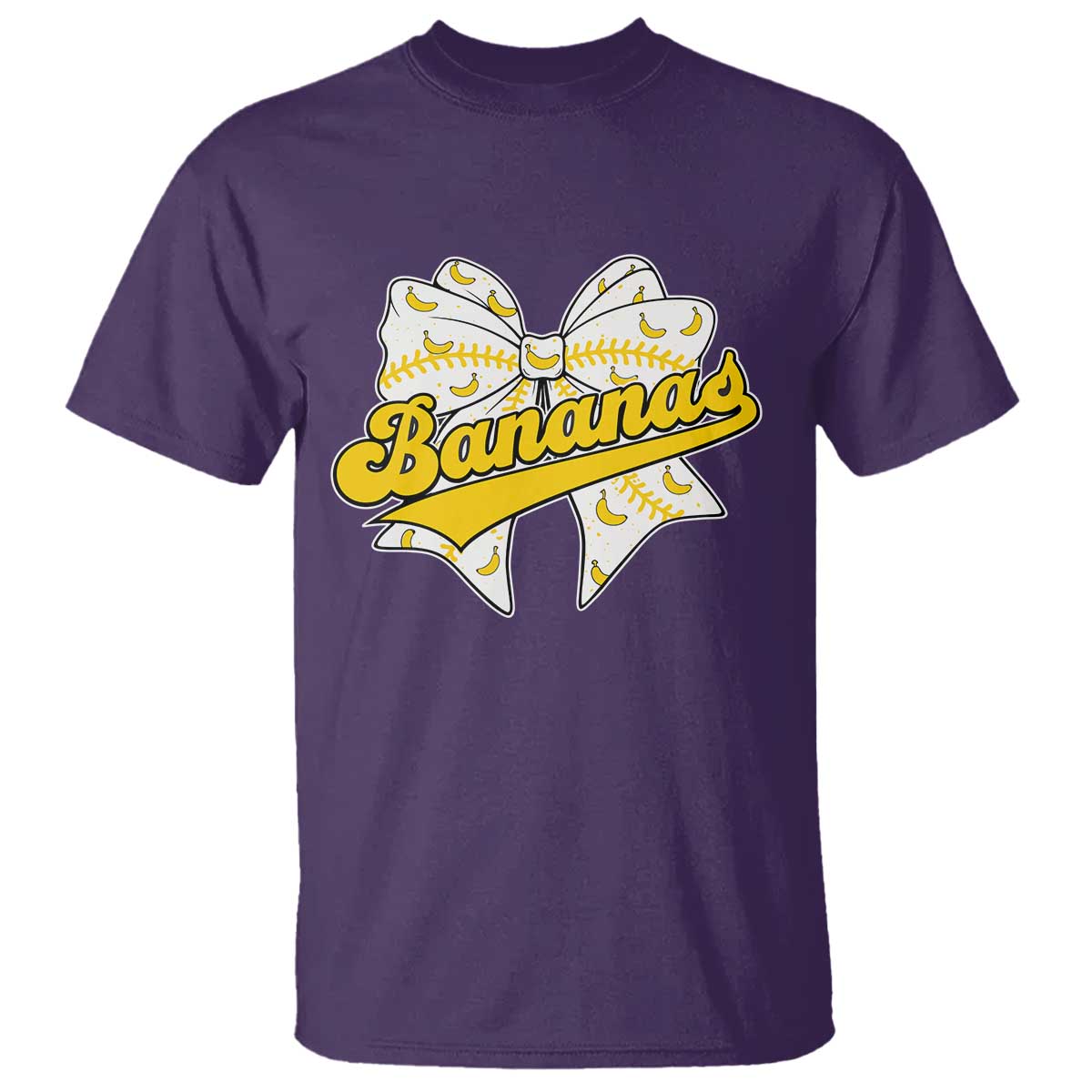 Bananas Coquette Bow T Shirt Retro Throwback Popular Fruit Humor Banana Classic