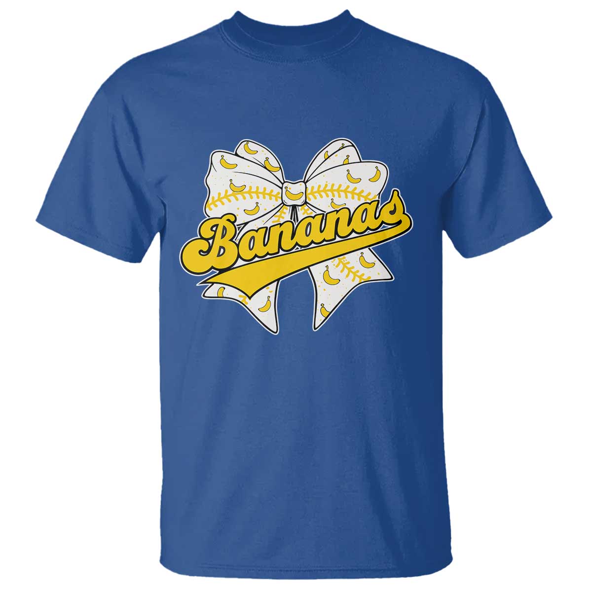 Bananas Coquette Bow T Shirt Retro Throwback Popular Fruit Humor Banana Classic