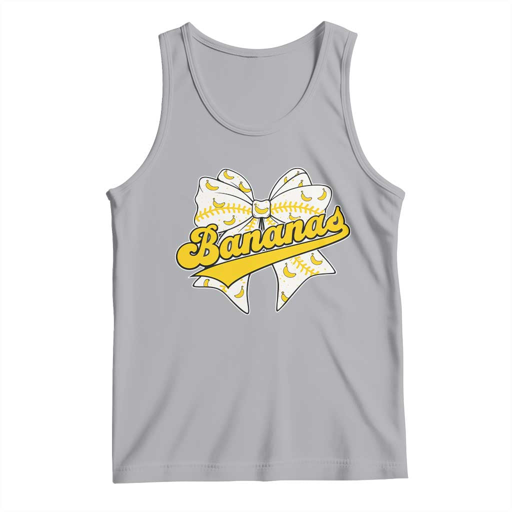 Bananas Coquette Bow Tank Top Retro Throwback Popular Fruit Humor Banana Classic