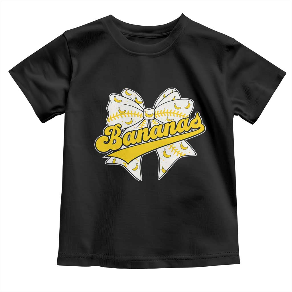Bananas Coquette Bow Toddler T Shirt Retro Throwback Popular Fruit Humor Banana Classic