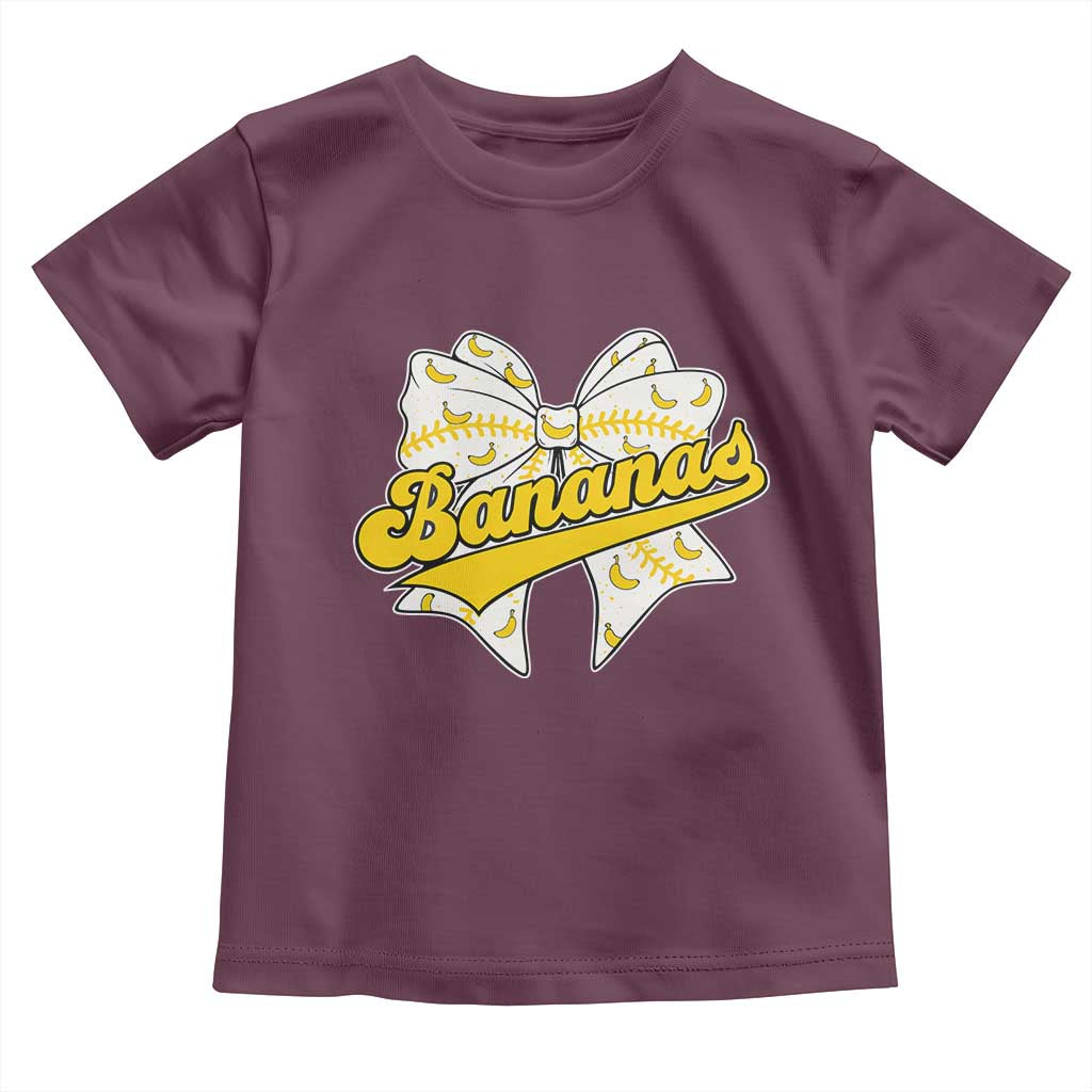 Bananas Coquette Bow Toddler T Shirt Retro Throwback Popular Fruit Humor Banana Classic