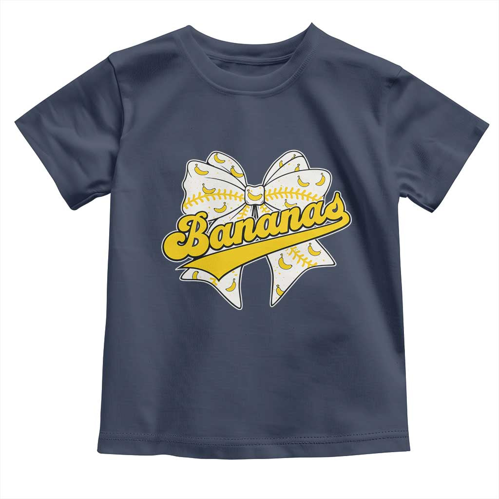 Bananas Coquette Bow Toddler T Shirt Retro Throwback Popular Fruit Humor Banana Classic