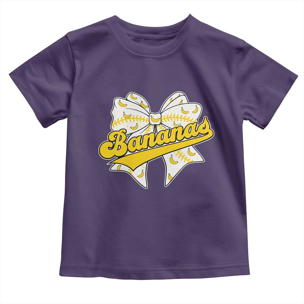 Bananas Coquette Bow Toddler T Shirt Retro Throwback Popular Fruit Humor Banana Classic
