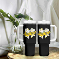 Bananas Coquette Bow Tumbler With Handle Retro Throwback Popular Fruit Humor Banana Classic