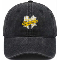 Bananas Coquette Bow Washed Cotton Baseball Cap Retro Throwback Popular Fruit Humor Banana Classic