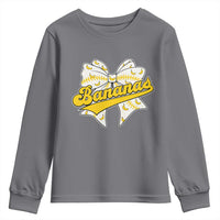 Bananas Coquette Bow Youth Sweatshirt Retro Throwback Popular Fruit Humor Banana Classic