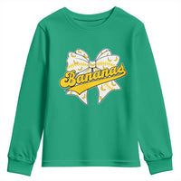 Bananas Coquette Bow Youth Sweatshirt Retro Throwback Popular Fruit Humor Banana Classic
