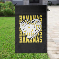 Retro Bananas Garden Flag Vintage Baseball Heart Graphic Game Day Gifts