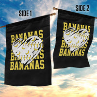 Retro Bananas Garden Flag Vintage Baseball Heart Graphic Game Day Gifts