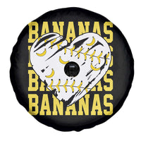 Retro Bananas Spare Tire Cover Vintage Baseball Heart Graphic Game Day Gifts