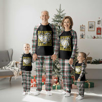 Retro Bananas Plaid Pajama Set Vintage Baseball Heart Graphic Game Day Gifts
