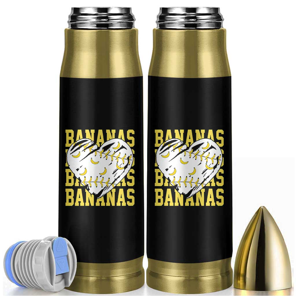 Retro Bananas Bullet Tumbler Vintage Baseball Heart Graphic Game Day Gifts
