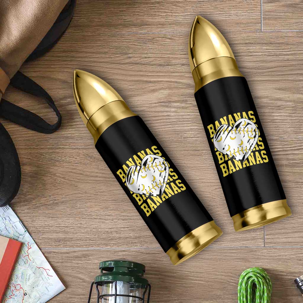 Retro Bananas Bullet Tumbler Vintage Baseball Heart Graphic Game Day Gifts