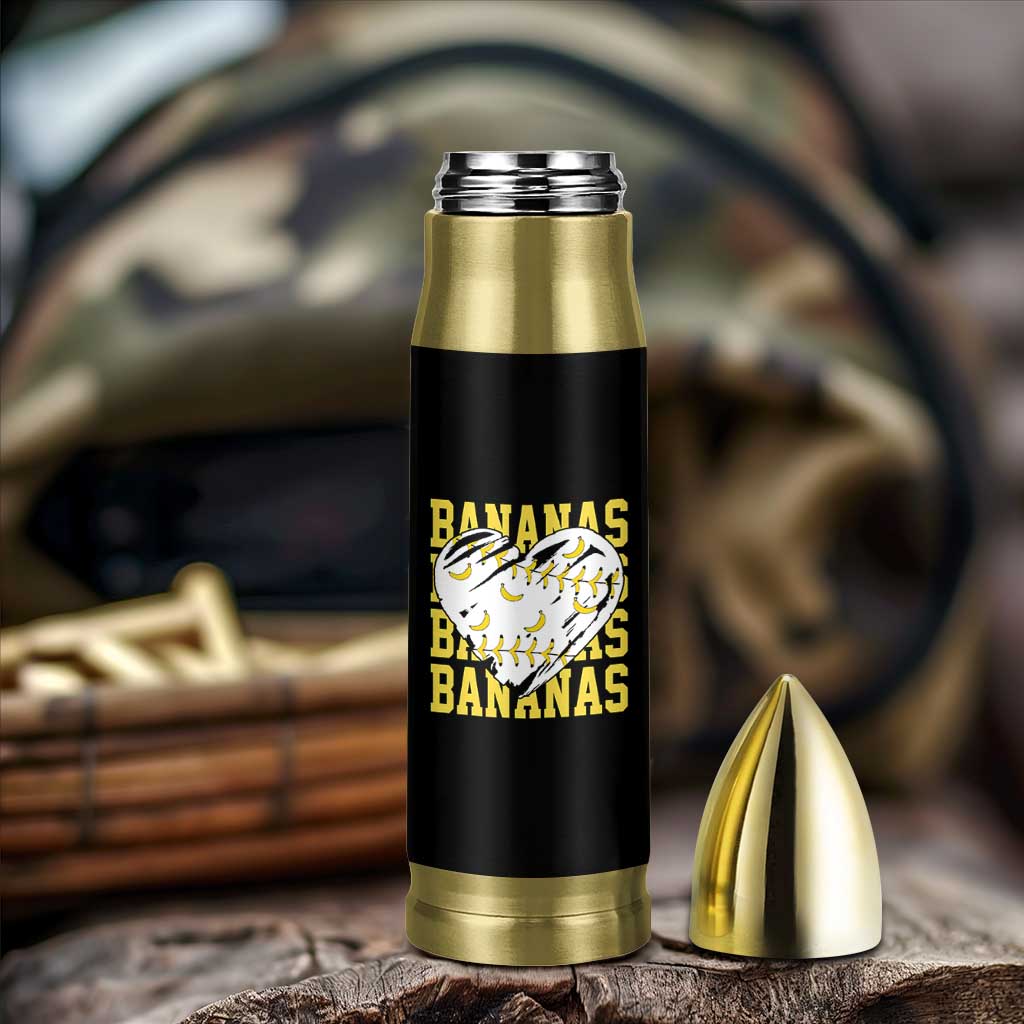 Retro Bananas Bullet Tumbler Vintage Baseball Heart Graphic Game Day Gifts