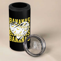 Retro Bananas 4 in 1 Can Cooler Tumbler Vintage Baseball Heart Graphic Game Day Gifts