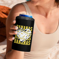 Retro Bananas 4 in 1 Can Cooler Tumbler Vintage Baseball Heart Graphic Game Day Gifts