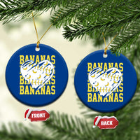 Retro Bananas Ceramic Ornament Vintage Baseball Heart Graphic Game Day Gifts