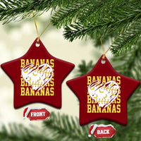 Retro Bananas Ceramic Ornament Vintage Baseball Heart Graphic Game Day Gifts