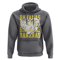 Retro Bananas Hoodie Vintage Baseball Heart Graphic Game Day Gifts