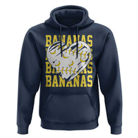Retro Bananas Hoodie Vintage Baseball Heart Graphic Game Day Gifts