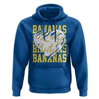 Retro Bananas Hoodie Vintage Baseball Heart Graphic Game Day Gifts