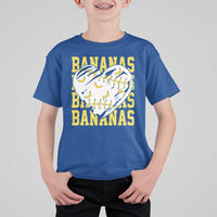 Retro Bananas T Shirt For Kid Vintage Baseball Heart Graphic Game Day Gifts