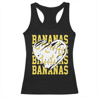 Retro Bananas Racerback Tank Top Vintage Baseball Heart Graphic Game Day Gifts