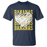 Retro Bananas T Shirt Vintage Baseball Heart Graphic Game Day Gifts