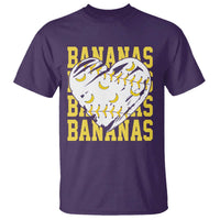 Retro Bananas T Shirt Vintage Baseball Heart Graphic Game Day Gifts