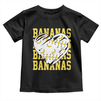 Retro Bananas Toddler T Shirt Vintage Baseball Heart Graphic Game Day Gifts