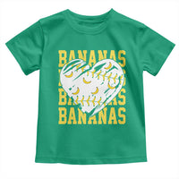 Retro Bananas Toddler T Shirt Vintage Baseball Heart Graphic Game Day Gifts