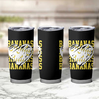Retro Bananas Tumbler Cup Vintage Baseball Heart Graphic Game Day Gifts