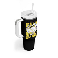 Retro Bananas Tumbler With Handle Vintage Baseball Heart Graphic Game Day Gifts