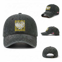 Retro Bananas Washed Cotton Baseball Cap Vintage Baseball Heart Graphic Game Day Gifts