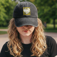Retro Bananas Washed Cotton Baseball Cap Vintage Baseball Heart Graphic Game Day Gifts