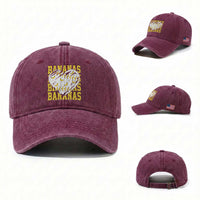 Retro Bananas Washed Cotton Baseball Cap Vintage Baseball Heart Graphic Game Day Gifts